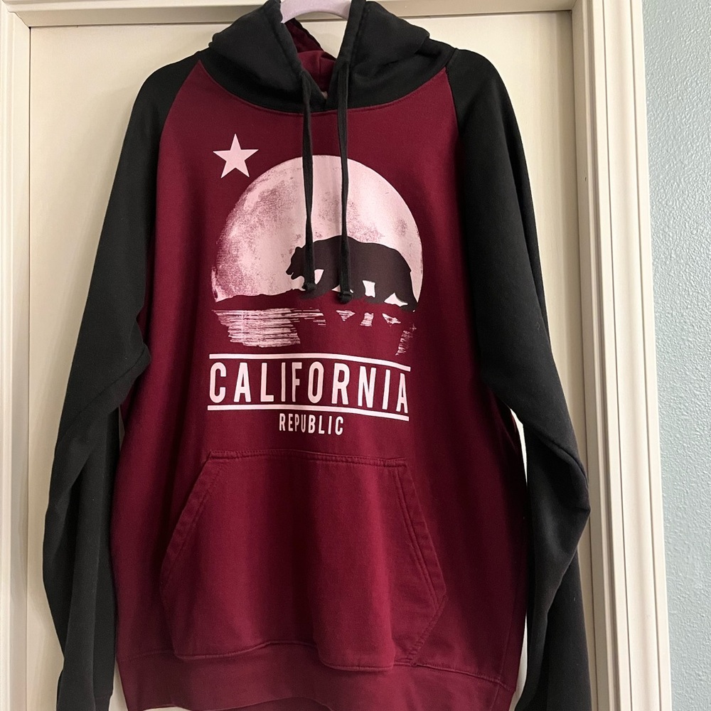 Passion I Burgundy and Black Hoodie